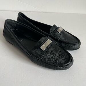Coach Fredrica Black Leather Loafers Size 6.5B